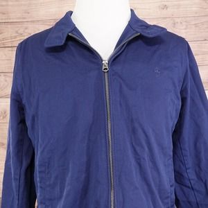 BROOKS BROTHERS RED FLEECE BLUE FULL ZIP UP LIGHTWEIGHT JACKET MENS SZ L